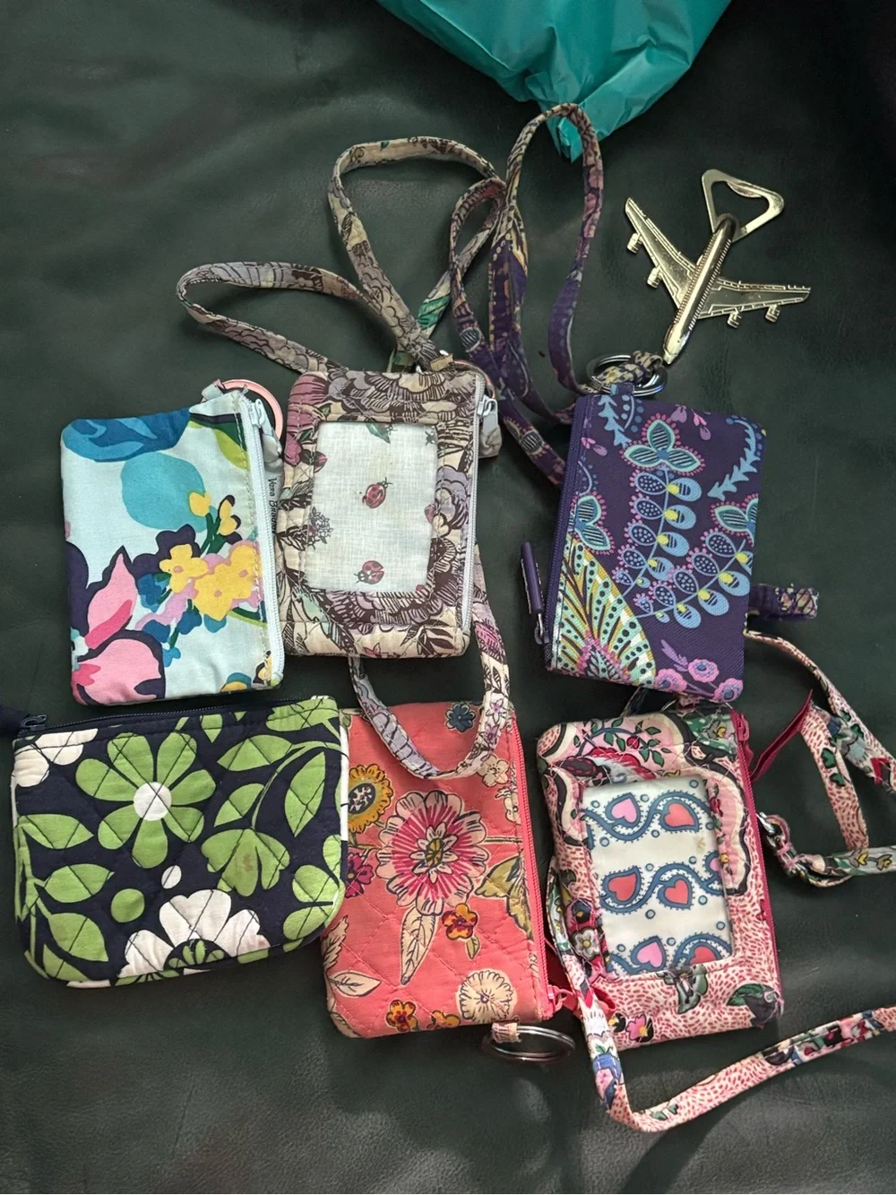 Vera Bradley Floral Multi-Color Wristlet and Card Holder Set